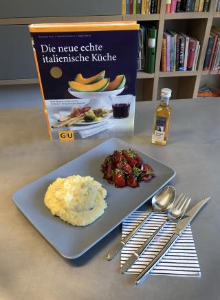 Käsepolenta mit Paradeisersalat 1
