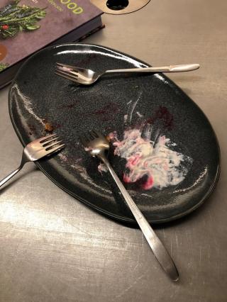 Rote Bete aufgegessen
