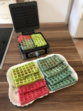 Bunte Waffeln