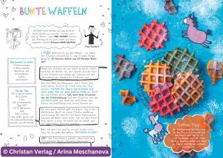 Bunte Waffeln