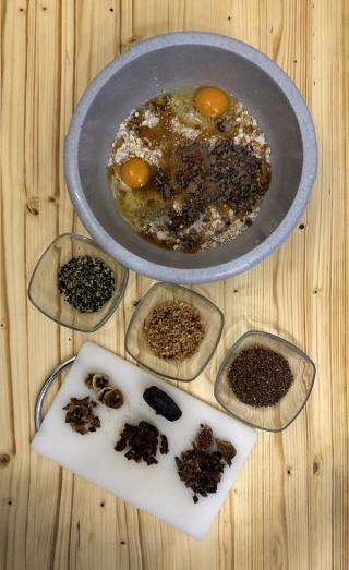 Müsliriegel vermischen