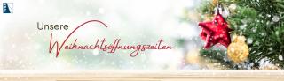 Weihnachtsöffnungszeiten 2024